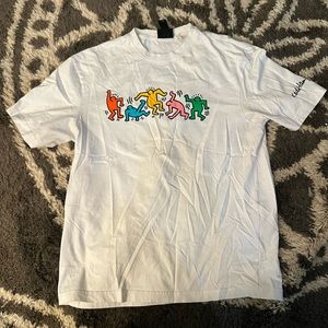 WHITE MENS H&M SHIRT, size: large.